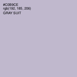 #C0B9CE - Gray Suit Color Image